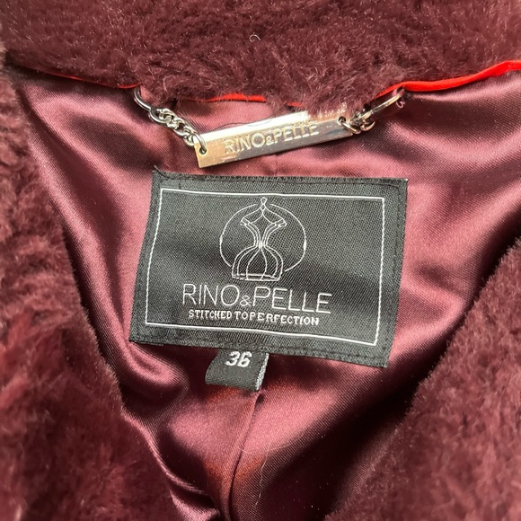 Gorgeous Burgundy Faux Fur Jacket - Picture 4 of 4